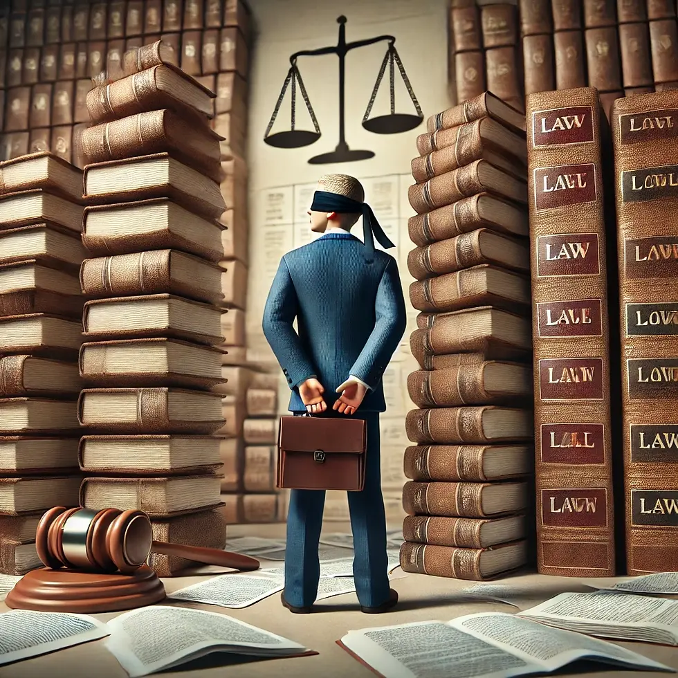 DALL·E 2024-08-20 20.36.48 - An image representing ignorance of the law. The scene shows a