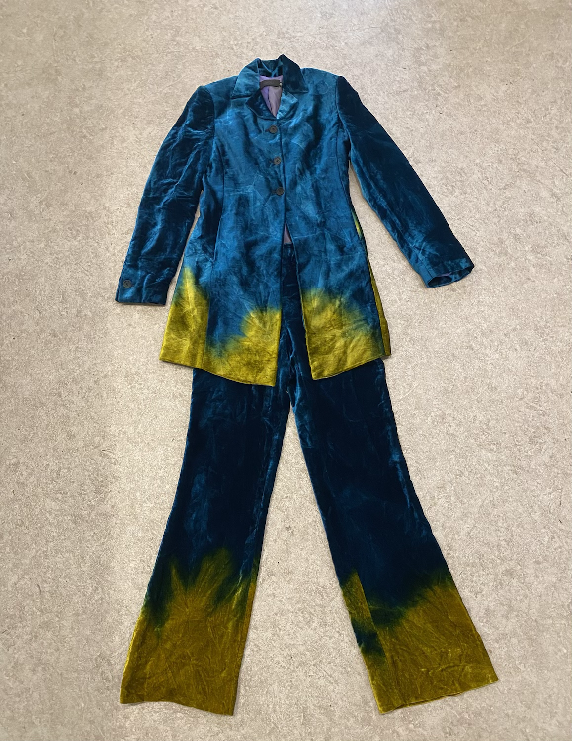 Gigli Water Color Velvet Suit