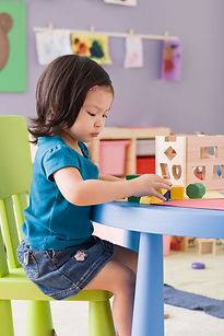 Little girl speech therapy occupational therapy
