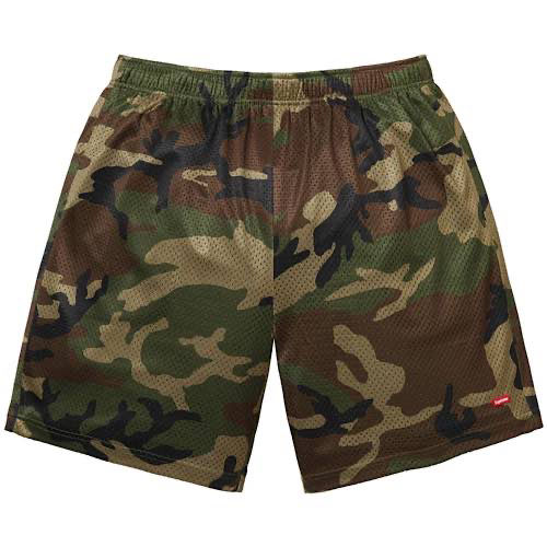 SUPREME SMALL BOX BAGGY MESH SHORT SS26 - WDLND CAMO