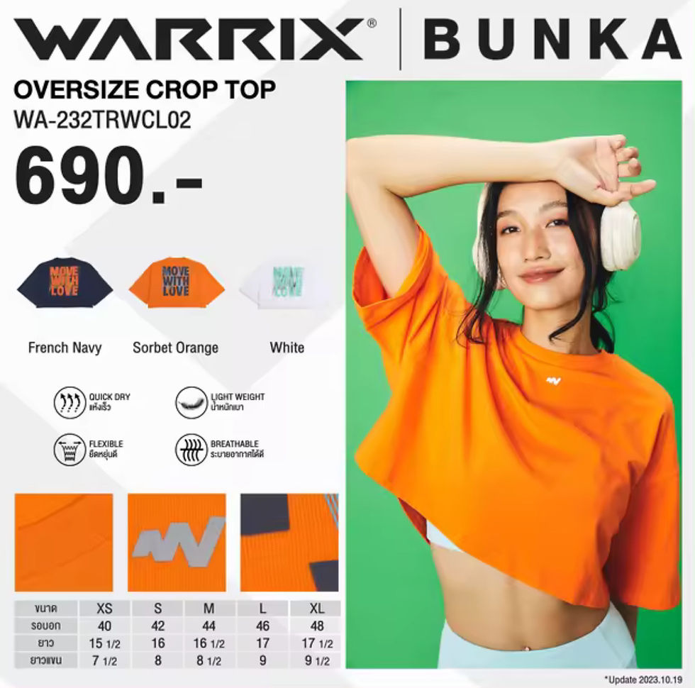 Thumbnail: Warrix X Bunka Oversize Crop Top Move with Love