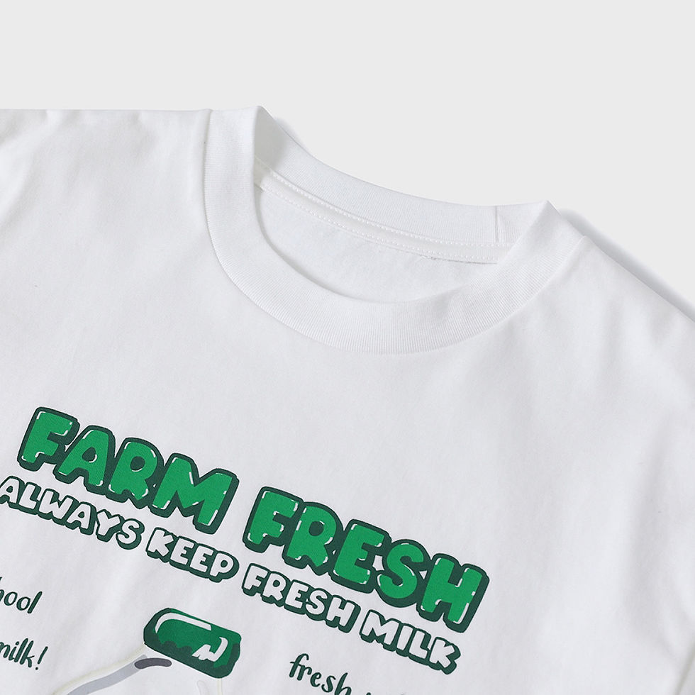 ภาพขนาดย่อ: CONCEPT COLLEGE Fresh milk crew neck Unisex Tee