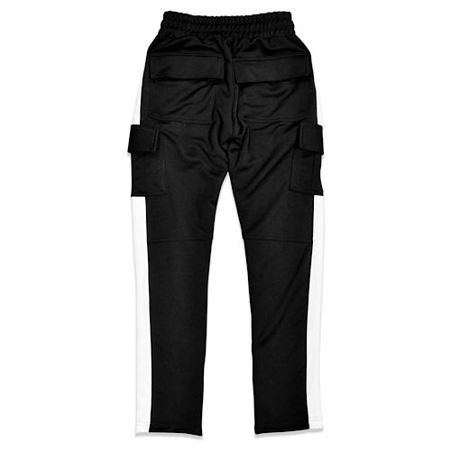 サムネイル： TZ MULTIPLE POCKET TRACK PANTS (BLACK/WHITE)