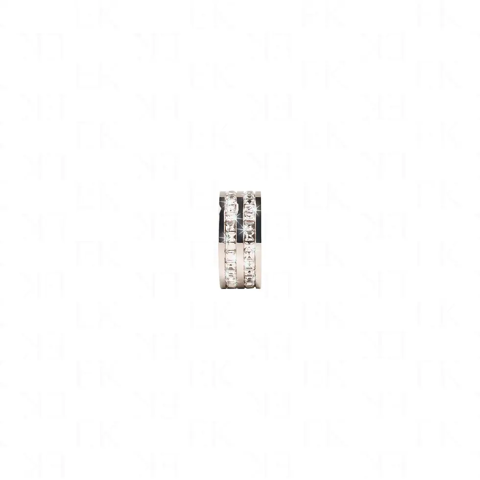 ภาพขนาดย่อ: EK MALAYSIA DOUBLE ICED OUT BAND RING SILVER (R041-S)