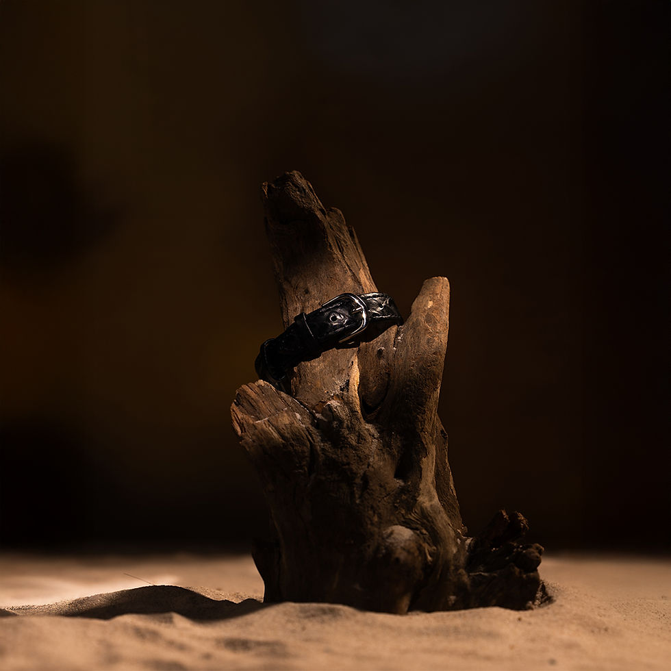 縮圖：LAPHONT MELTING WATCH SQUARE SILVER SMALL CASE BAND BLACK