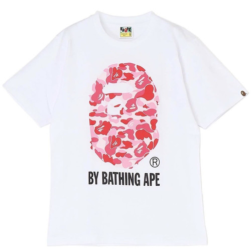 BAPE ABC CAMO BY BATHING APE TEE - PINK LOGO | outcaststorebkk.com