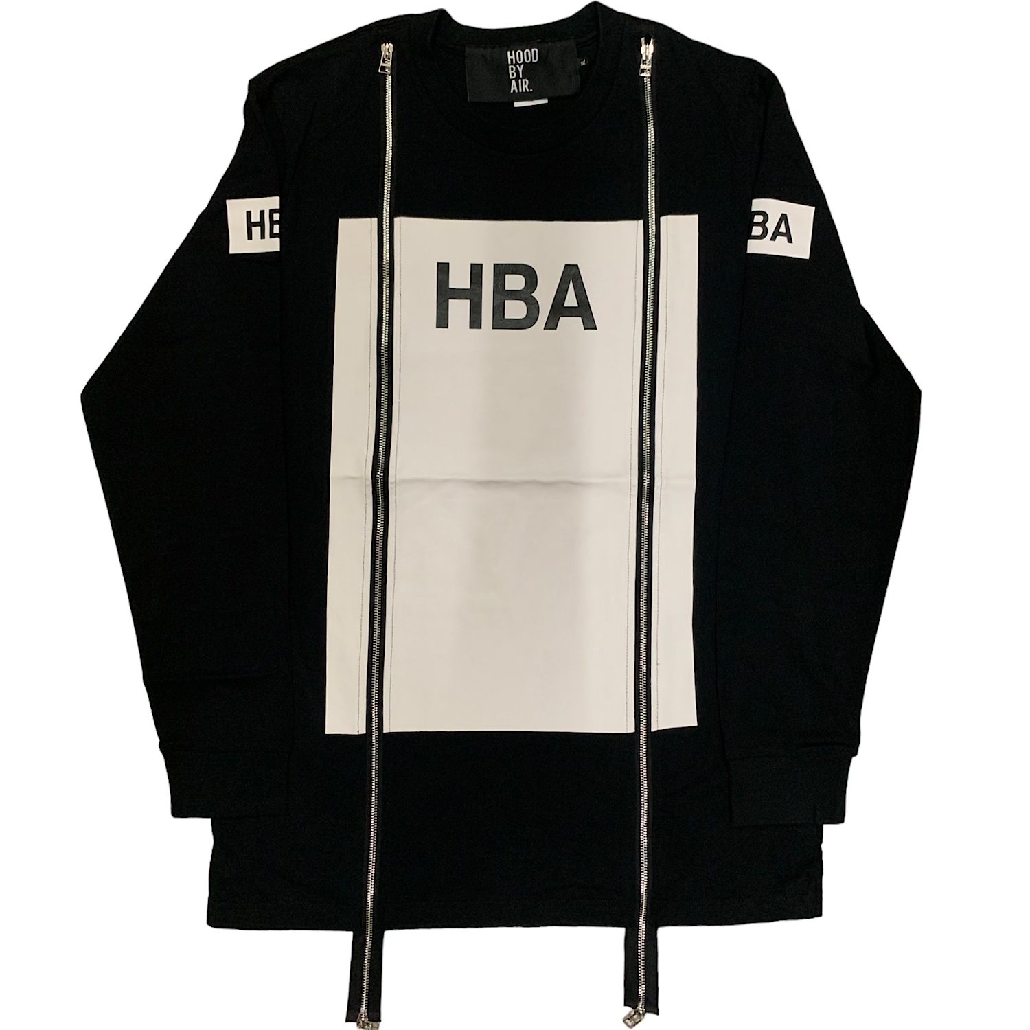 HBA BOX LOGO DOUBLE ZIP L/S TEE