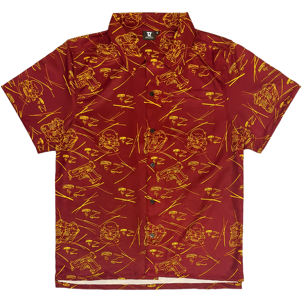 TZ DANGEROUS SHORT SLEEVE SHIRT (RED BROWN)