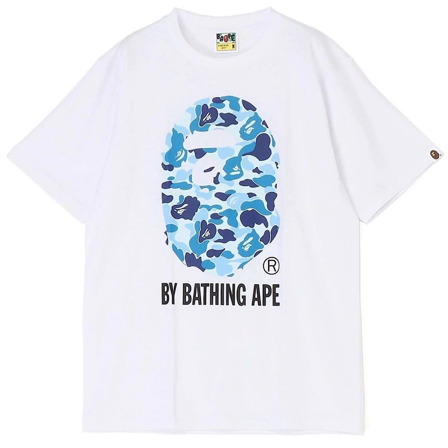 BAPE ABC CAMO BY BATHING APE TEE - BLUE LOGO
