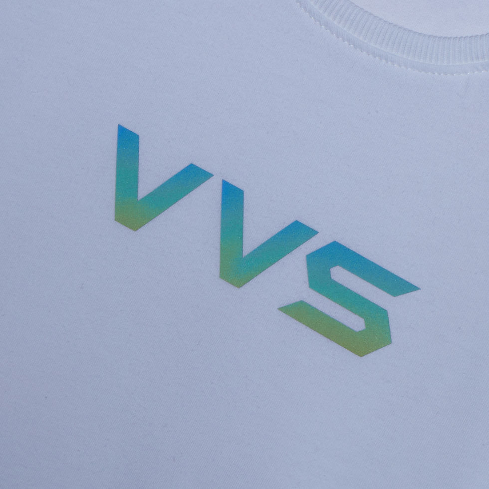 縮圖：VVS "VVS Reflex Hologram" Baby tee - White