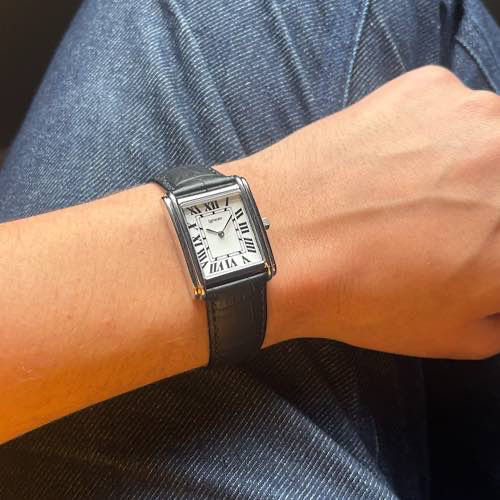 サムネイル： LAPHONT BLOC WATCH LARGE SILVER CASE WHITE DIAL