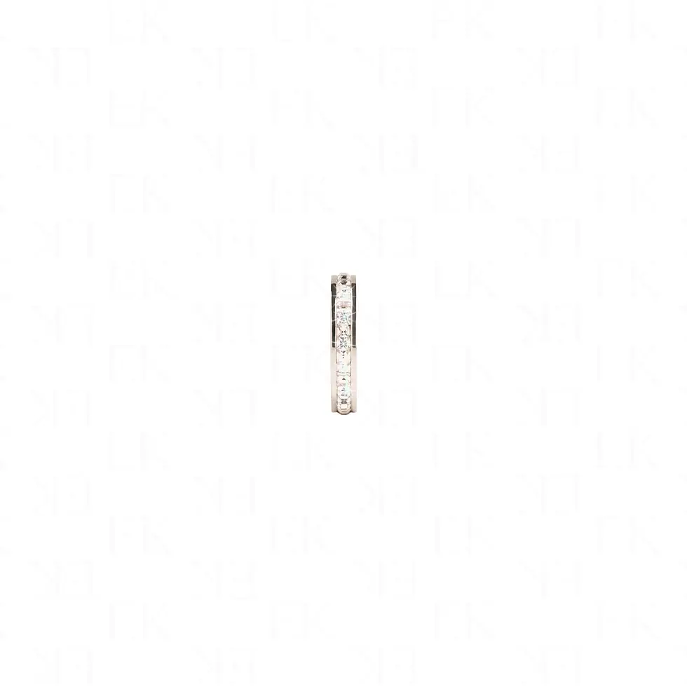 ภาพขนาดย่อ: EK MALAYSIA SINGLE ICED OUT BAND RING SILVER (R040-S)