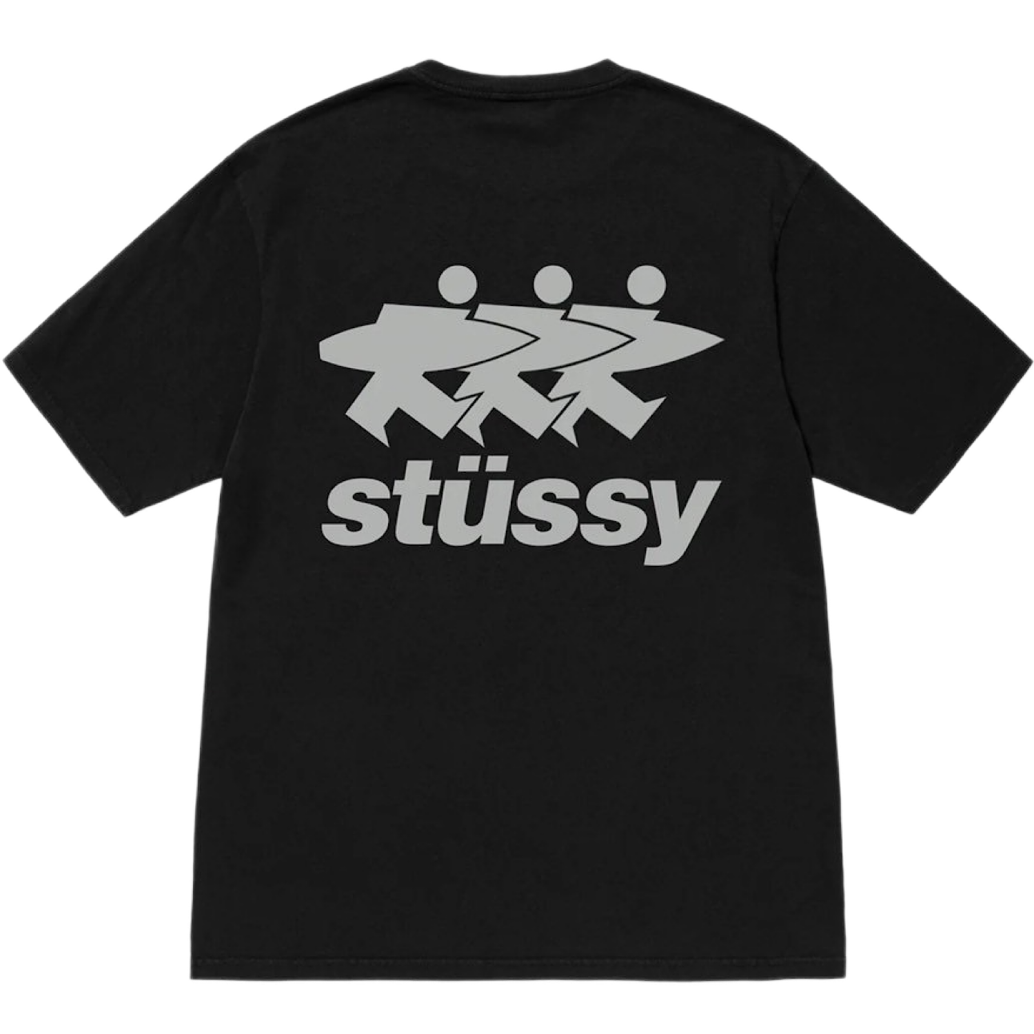 STUSSY SURFWALK PIGMENT DYED TEE - BLACK