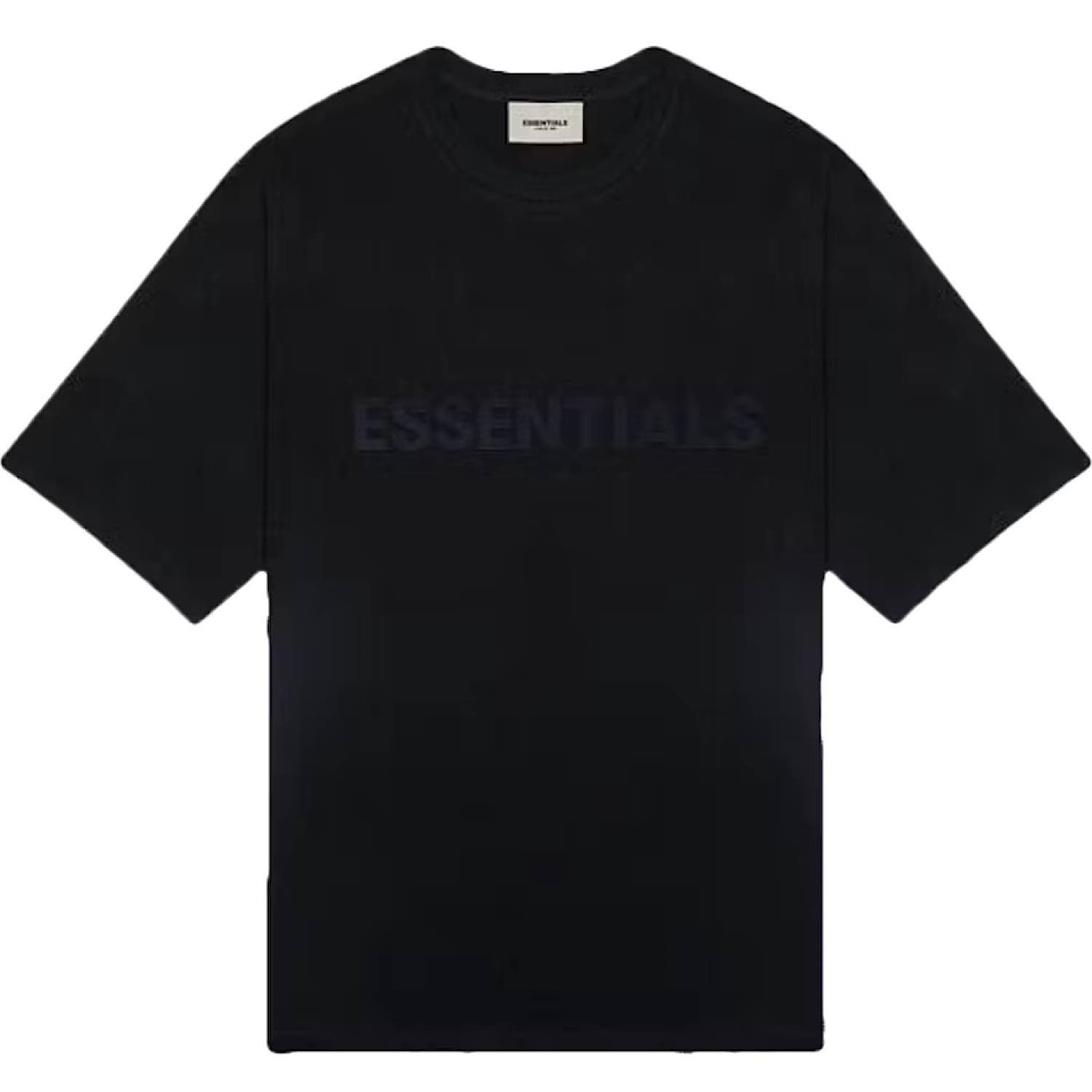 ESSENTIALS FRONT LOGO TEE - BLACK