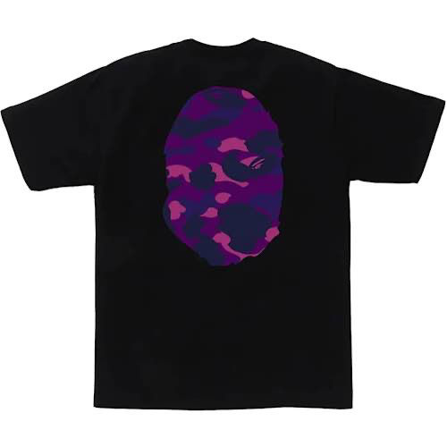ภาพขนาดย่อ: BAPE COLOR CAMO BIG APE HEAD TEE LOGO PURPLE