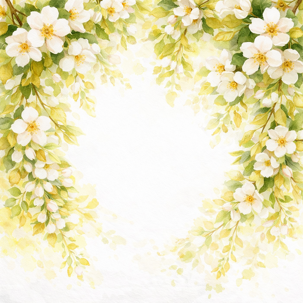 Firefly_motif différent , pommier en fleur , sur le meme modèle , nuances vert et doré su