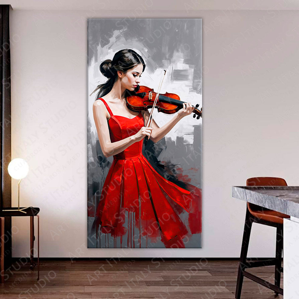 #017 RED AND VIOLIN