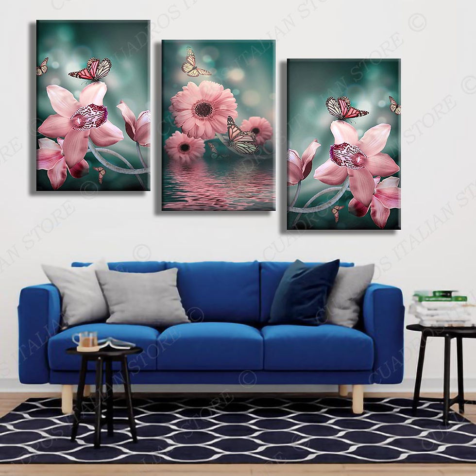 FLORES CON MARIPOSAS