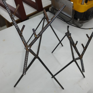 Rebar Reindeer-Set metal finish with clearcoat