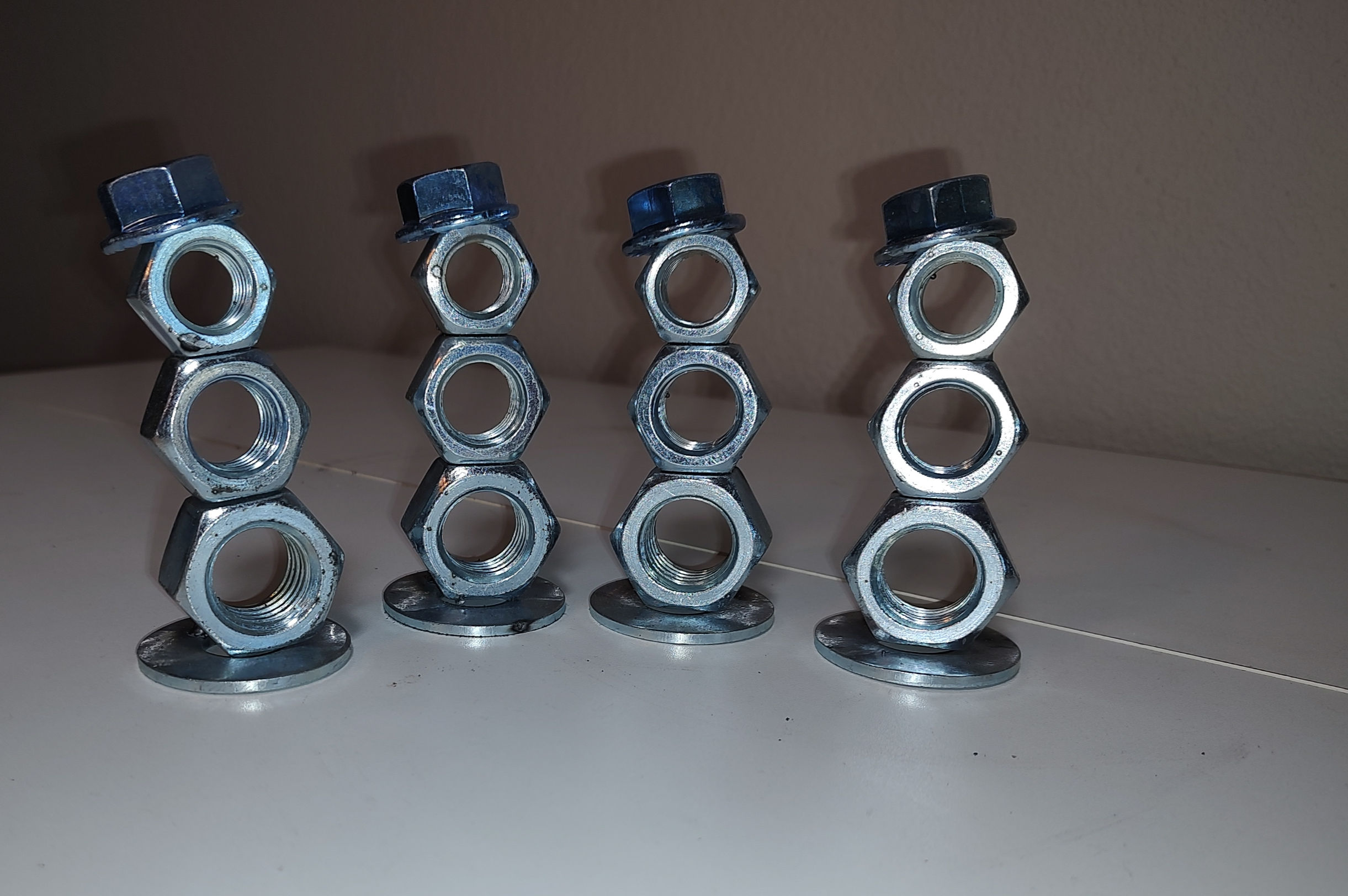 Front view of Hardware Snowmen.