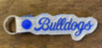 Bulldog Font Key Fob