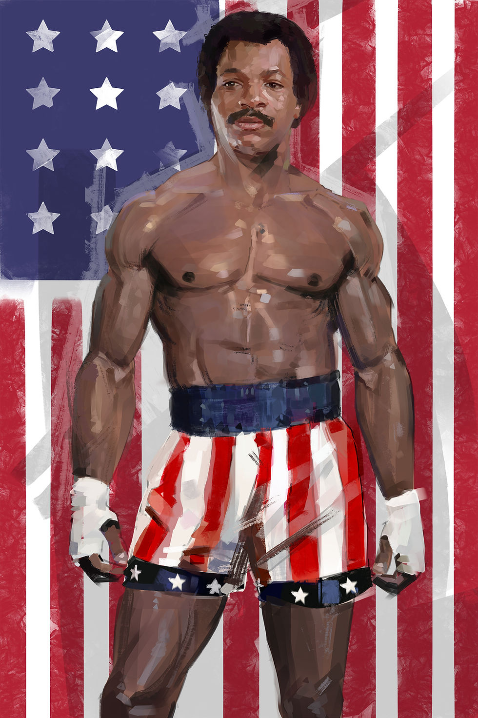 Apollo Creed / Living in america  (A2 Printed)
