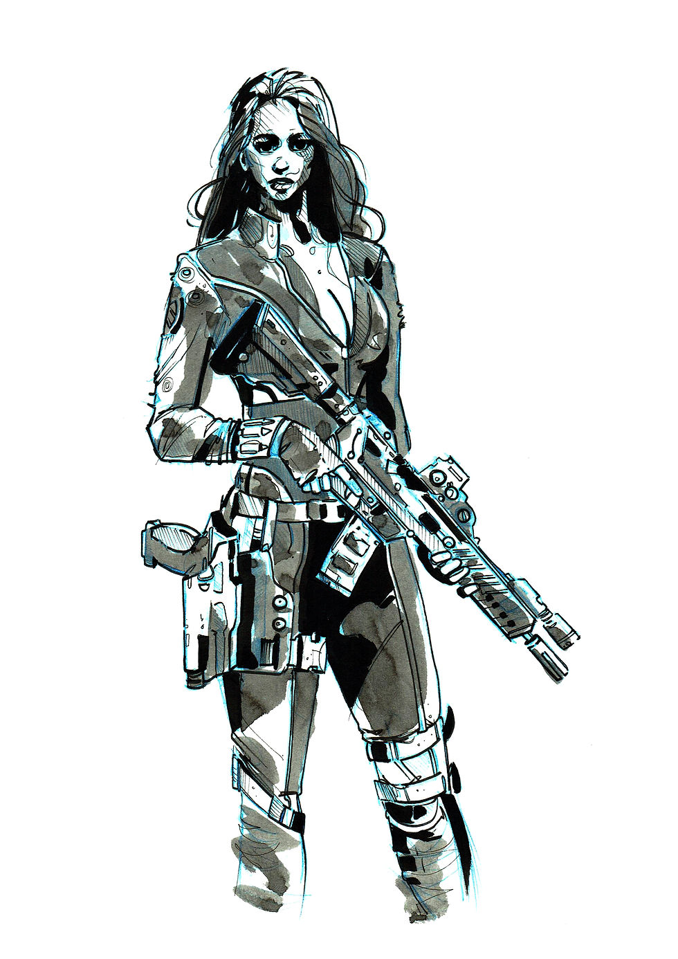 Black Widow / Ink /A3