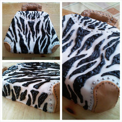 Zebra handbag birthday cake