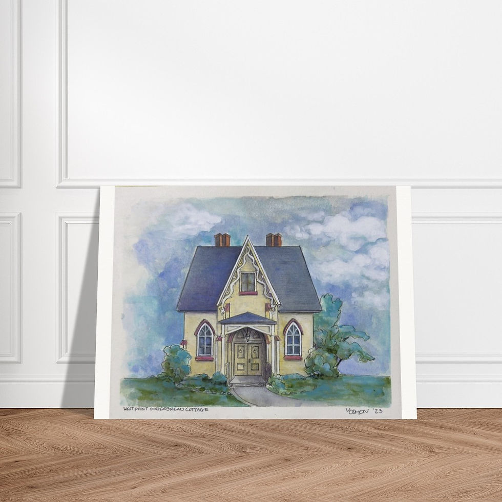 Thumbnail: West Point Gingerbread Cottage- Museum Quality Print