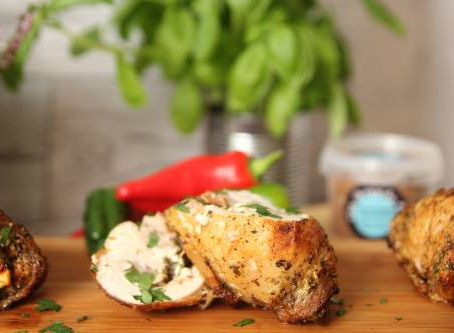 Mediterranean Stuffed Chicken Thigh by The Greedy Fox
