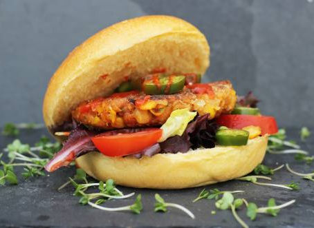 Chickpea and Corn Burger by The Greedy Fox