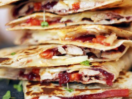 Leftover Christmas Quesadilla by The Greedy Fox