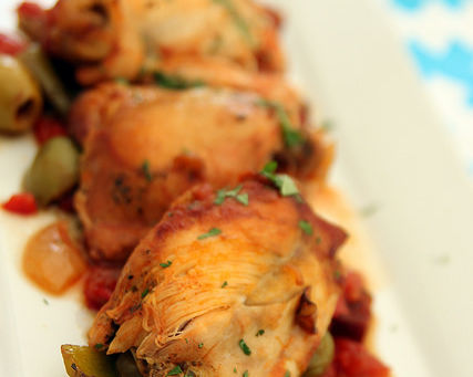 Slow Cooker Spanish Chicken Stew by The Greedy Fox