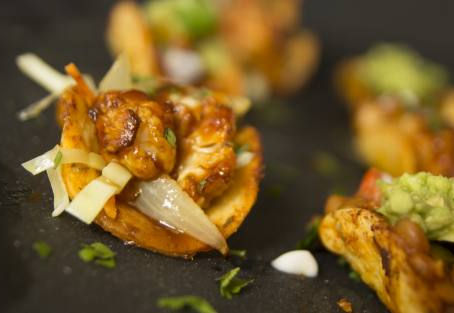 Mini BBQ Buffalo Cauliflower Tacos by The Greedy Fox