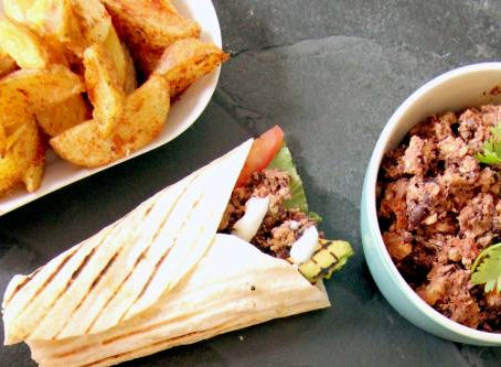 Mexican Black Bean and Walnut Taco