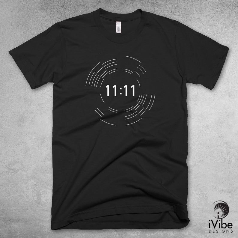 Thumbnail: 11:11 Spiritual Awakening T-Shirt - Numerology tee - Hand Printed T-Shirt