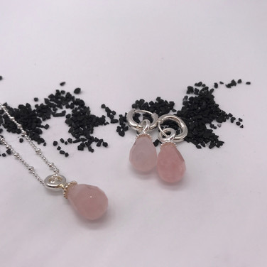 Schmuckset Rosenquarz