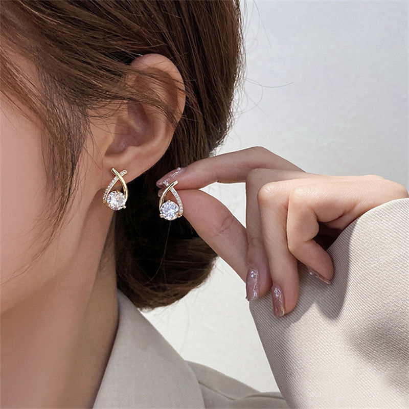 Thumbnail: The Seraphine Cross Stud Earrings