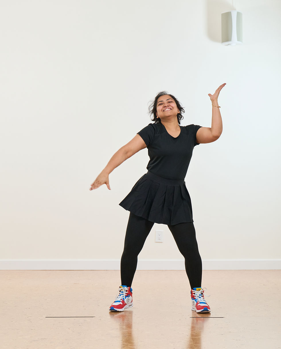 Zumba Instructor showing her move