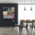 DIESEL
Original artwork on linen canvas, signed on the back and realized with mixed media techniques : acrylics, vinylics and pigments.
Format (French 120 Carré) : 47" 1/4 x 47" 1/4 in.
© Caroline Maby