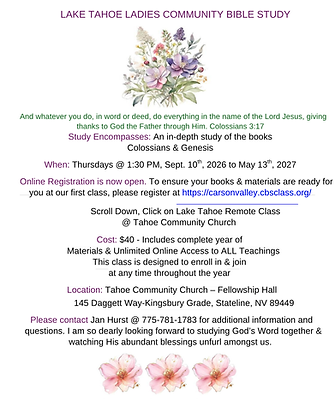 Bible Study Information