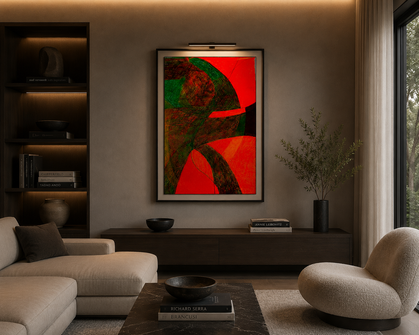 Original Art print framed 'Push'