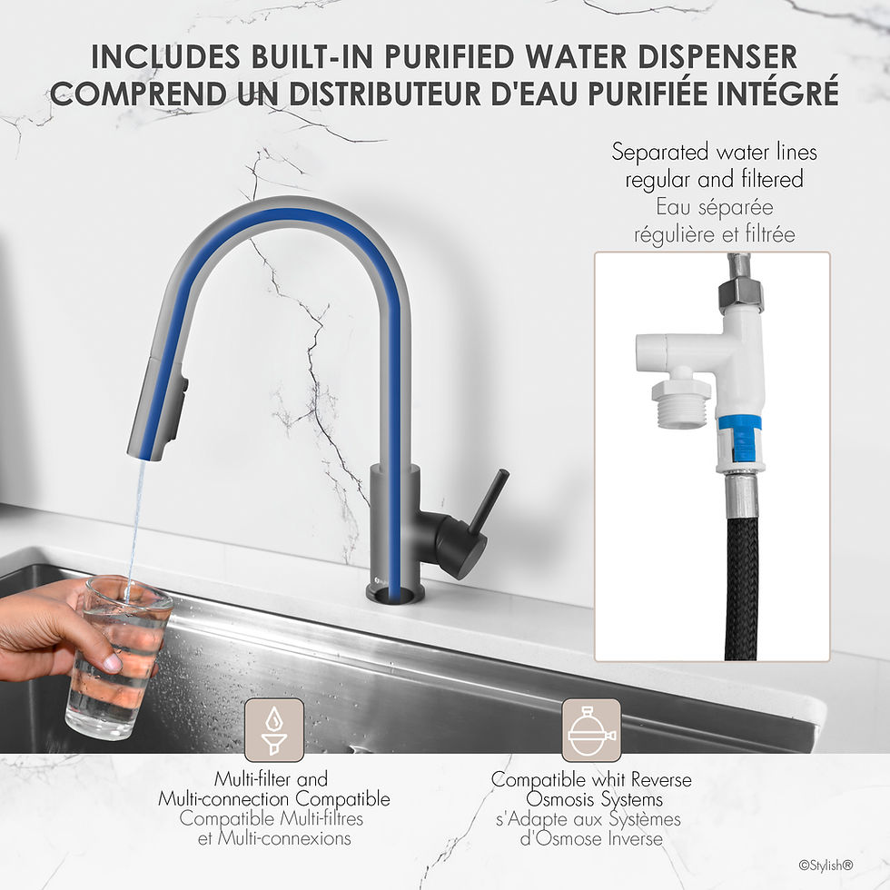 Thumbnail: STYLISH Pull Down Kitchen Faucet with Reversible Osmosis K-131NR