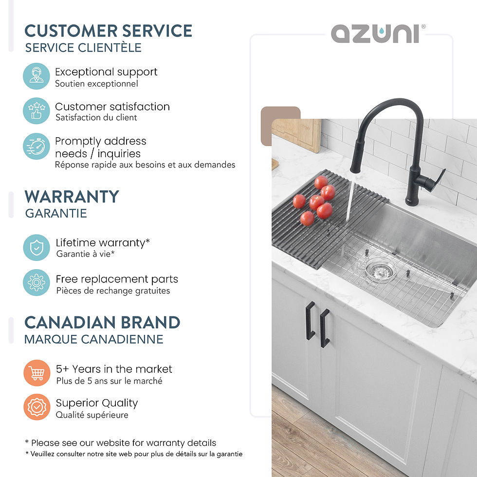Thumbnail: OPEN BOX A AZUNI C132  A 32" Single Bowl Dual Mount Kitchen Sink