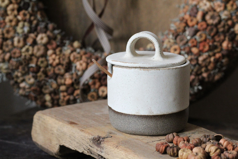Miniatura: Cukiernica/pojemnik ceramiczny