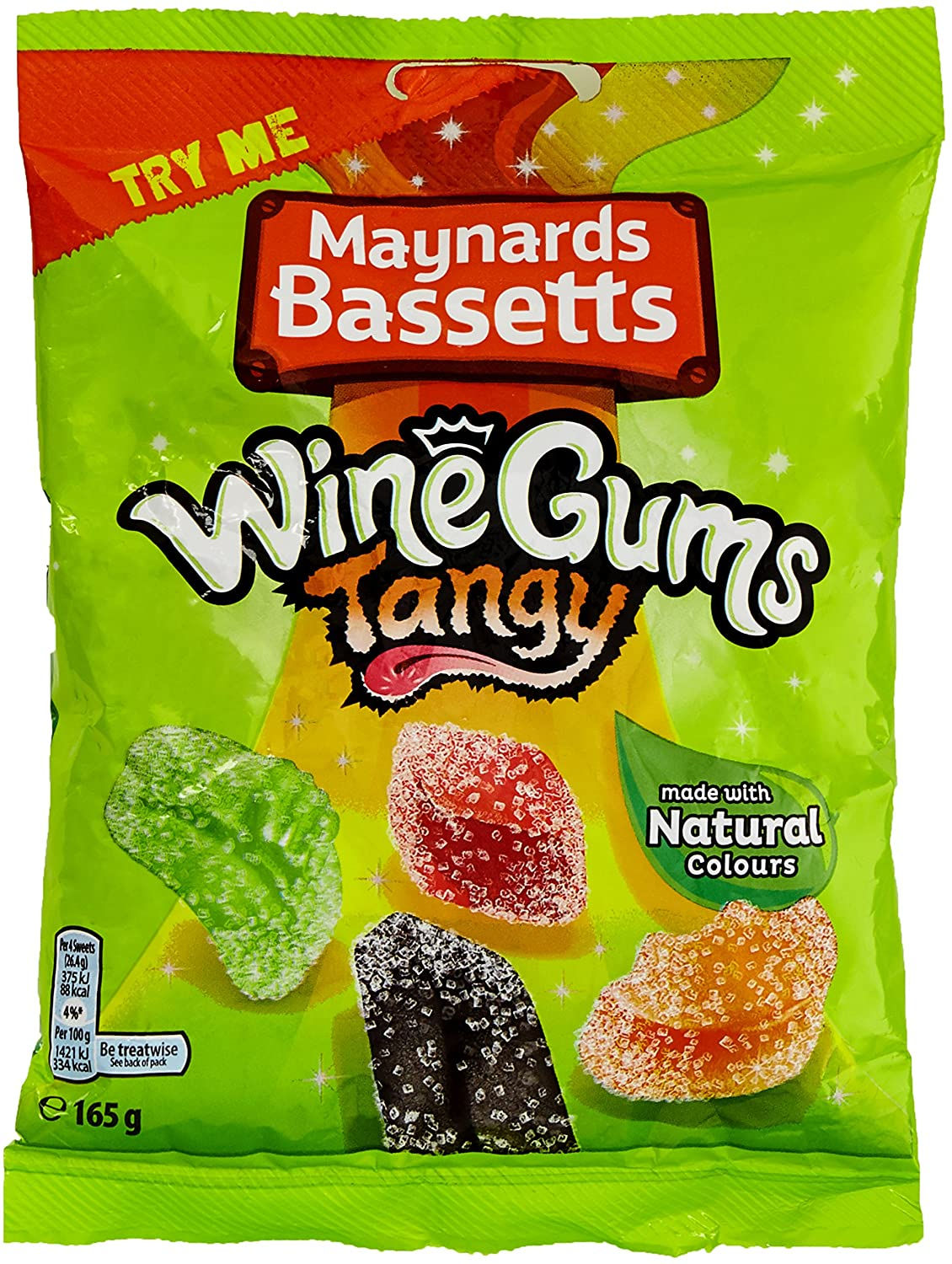 Maynards Bassetts Wine Gums Tangy Sweets Bag, 165g