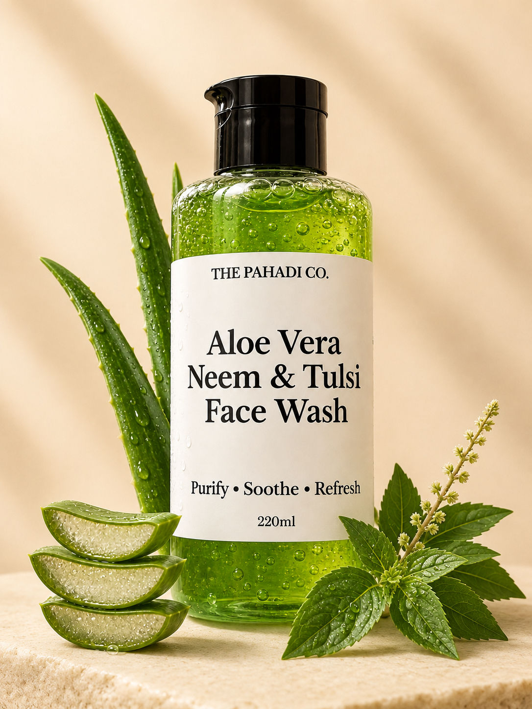 Aloe vera, Neem and Tulsi Face Wash 220ml