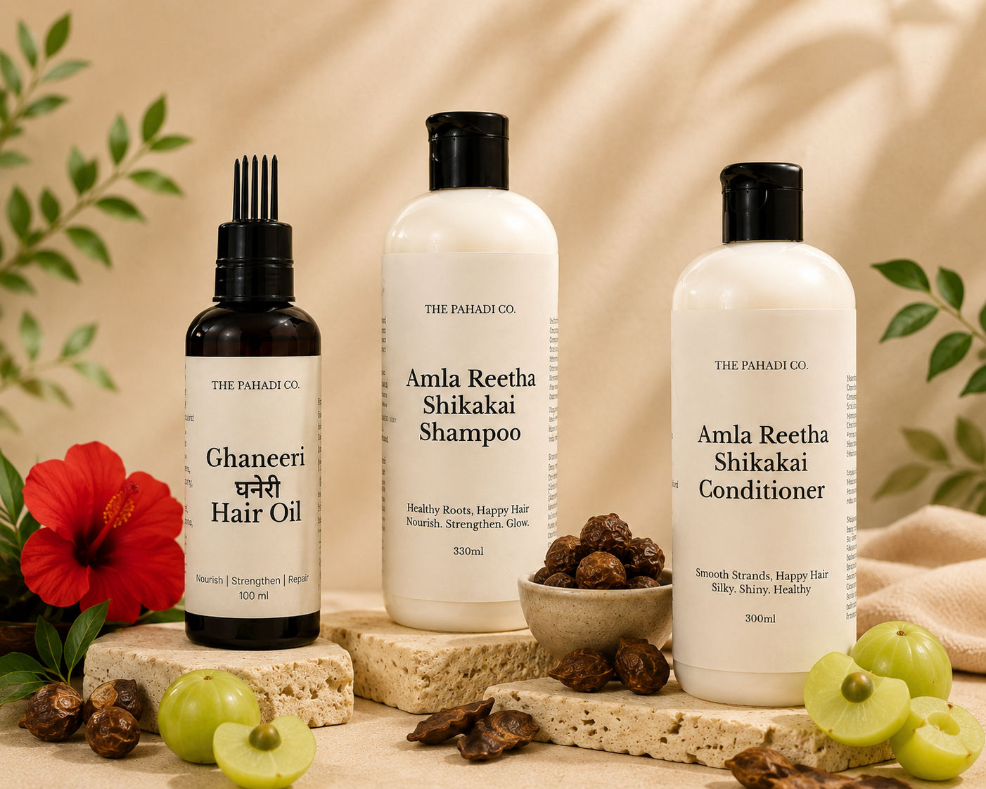 Hair care Combo: Hair Oil + Shampoo + Conditioner