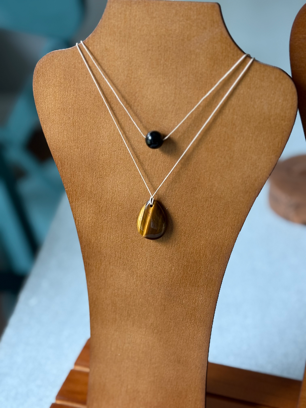 Thumbnail: Tiger’s Eye Teardrop Necklace