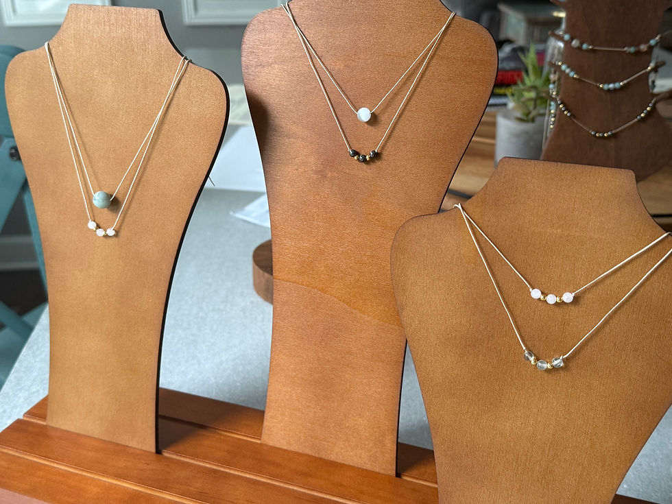 Thumbnail: Rose Quartz Trio Necklace